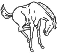 Bucking Horse Drawing | Free download on ClipArtMag