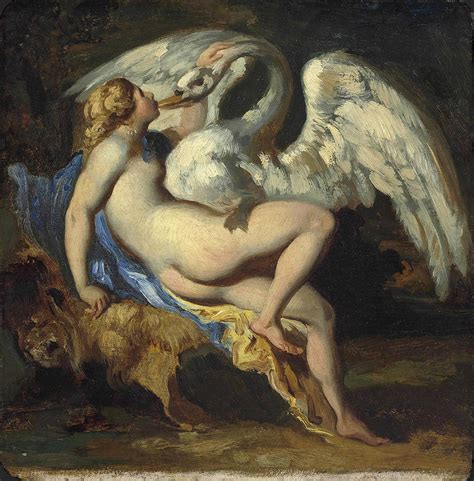 Leda And The Swan Painting By Theodore Gericault Fine Art America