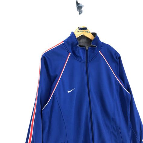 Vintage Nike Swoosh Track Jacket Zip Up Embroidery Light Etsy