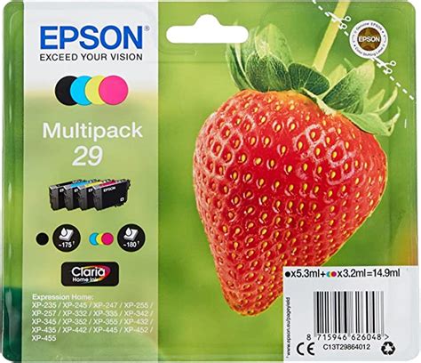 Epson Multipack 29 Fraise Cartouches D Encre D Origine 4 Couleurs