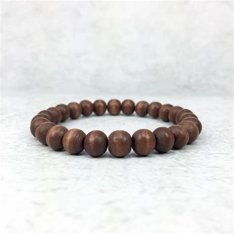 Brown Wood Beaded Bracelet Lightweight And Versatile