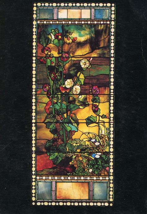 John La Farge Stained Glass Hollyhocks Antique Stained Glass Windows Stained Glass Flowers