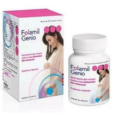 Jual Folamil Genio Isi 30 Kapsul Vitamin Ibu Hamil Menyusui Shopee