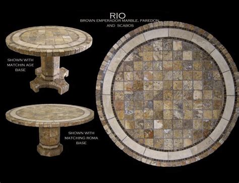 Rio Natural Stone Tables 1154 Mosaic Stone Tables