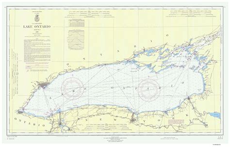 Lake Ontario 1965 - Old Map Nautical Chart Reprint LS2 - OLD MAPS