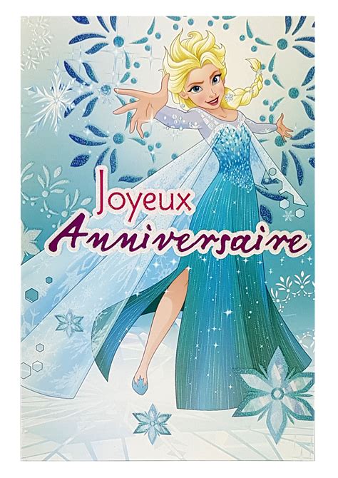 Carte Disney Joyeux Anniversaire Reine Des Neiges Elsa R F