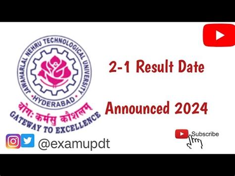 Jntuh Results Update Date Announced Jntuh Examupdt Youtube