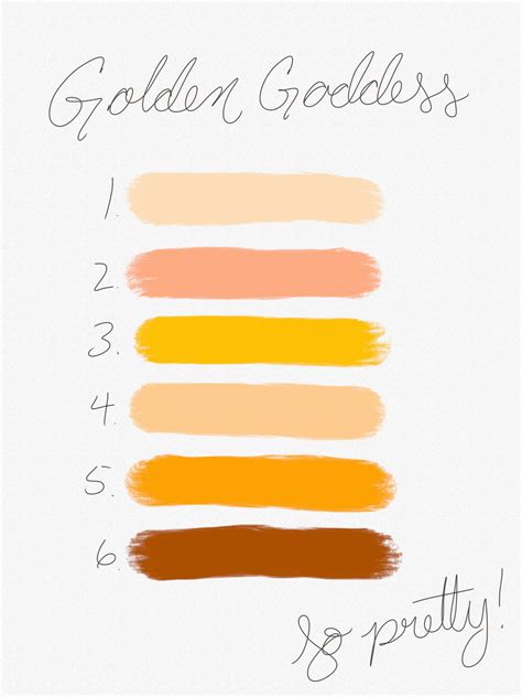 Golden Goddess Color Palette | Orange palette, Orange color palettes ...