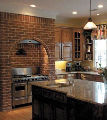 Brick Archway Over The Stove In 2024 Brick Kitchen Brick Archway