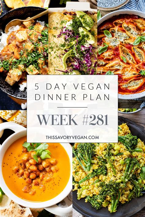 Weekly Vegan Dinner Plan 281 This Savory Vegan