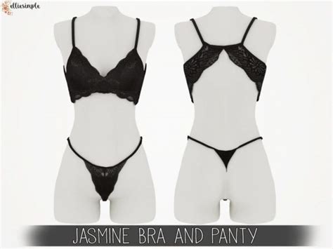 Elliesimple Jasmine Bra And Panty Sims 4 Mods Clothes Sims 4 Clothing Clothes For Women