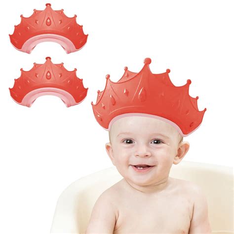 2 Pcs Baby Shower Cap Silicone For Children Soft Adjustable Bathing