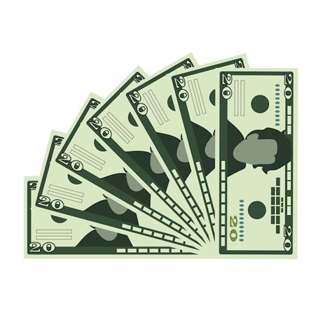 Dollar Am Ricain Vector Illustration Usa Argent Ensemble De Billets De