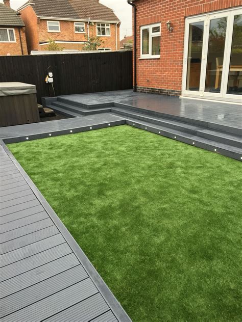 Upm Profi Composite Decking Nicely Paired Together With An Astro Turf