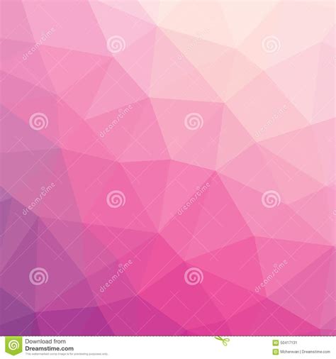 Colorful Light Pink Abstract Geometric Low Poly Style Illustration