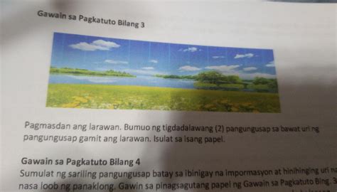 Gawain Sa Pagkatuto Bilang Pagmasdan Ang Larawan Bumuo Ng