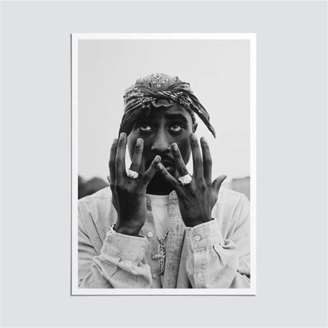 Tupac Print Black and White Photography Poster Music - Etsy