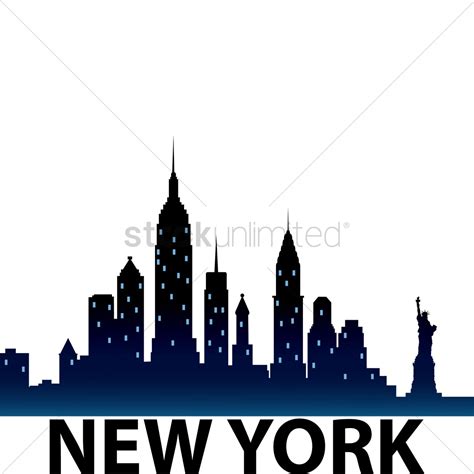 Nyc Skyline Vector Free at Vectorified.com | Collection of Nyc Skyline ...