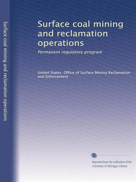 Amazon.com: Surface coal mining and reclamation operations: Permanent ...