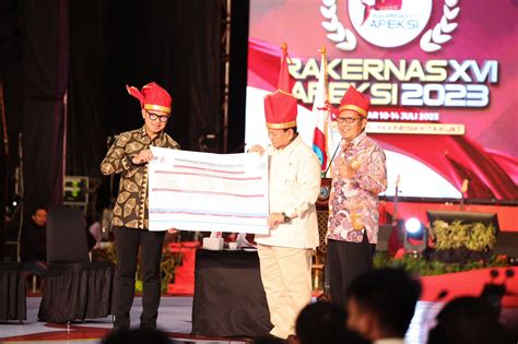 Menhan Prabowo Bicara Di Rakernas Apeksi Xvi 2023 Makassar Tegaskan