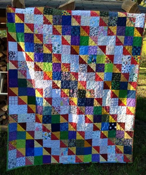 Split Nine Patch Variation Quilt Cat Quilt Quilts Scrap Quilts