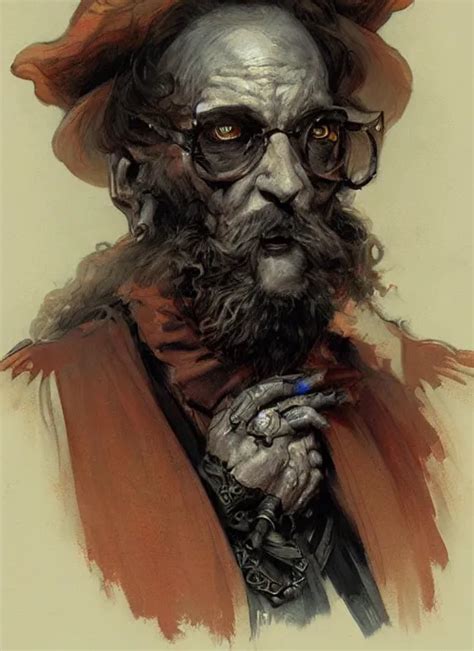 Close Up Concept Art Of A Loud Victorian Character By Stable