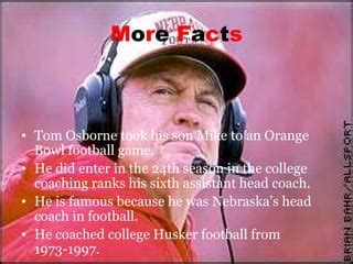 Tom Osborne Facts | PPT