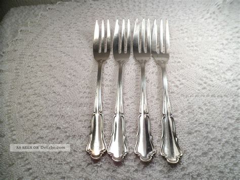 4 X Gabel Kuchengabel 800 Silber Wilkens Dresdner Barock Je 14 9 Cm