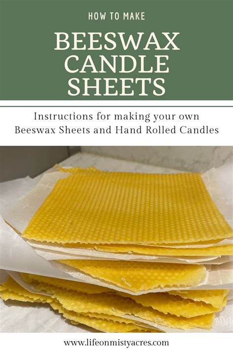 How To Make Beeswax Candle Sheets Using A Mold And Beeswax Rolled