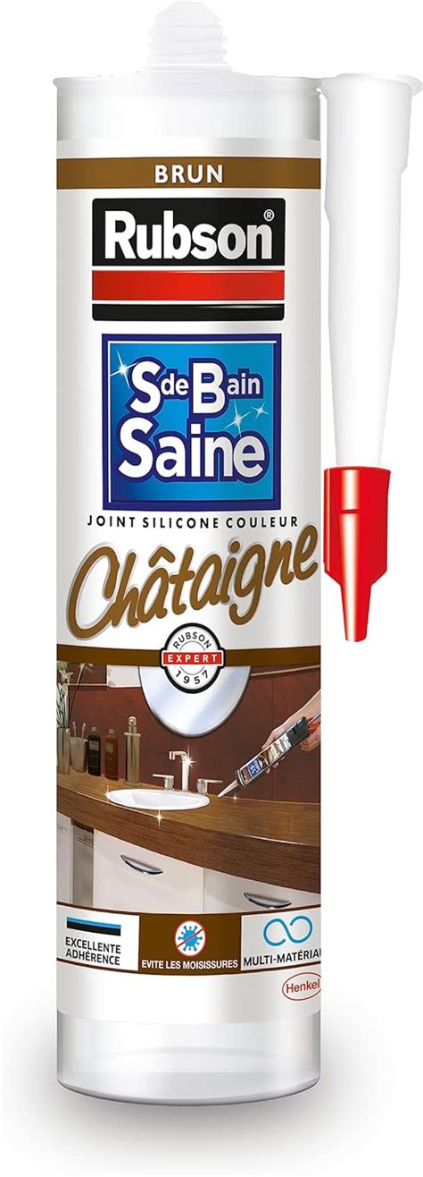 Rubson Mastic Salle de bain Saine Couleur Marron Châtaigne Joint