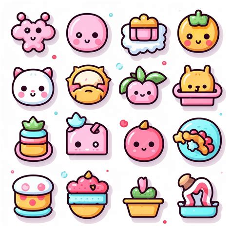 Premium Vector | A collection of stickers of various food items ...