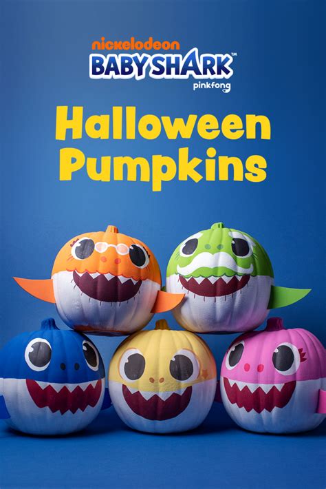 Painted Baby Shark Pumpkin Decorations | Nickelodeon Parents