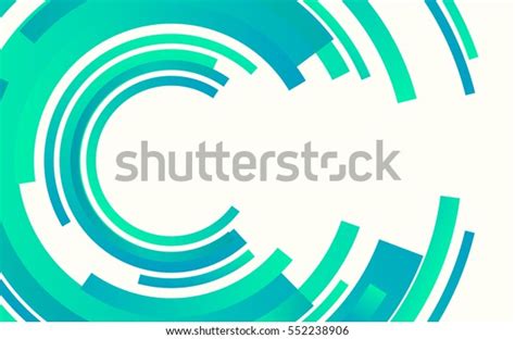 Abstract Technology Green Circles On White Stock Vector Royalty Free