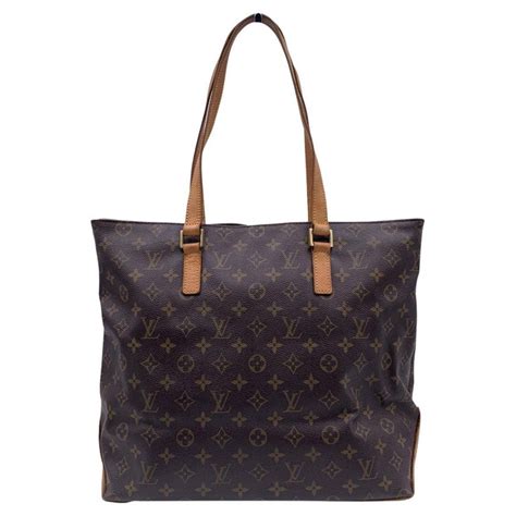 Louis Vuitton Vintage Brown Cabas Mezzo Monogram Canvas Tote Bag For Sale At 1stdibs