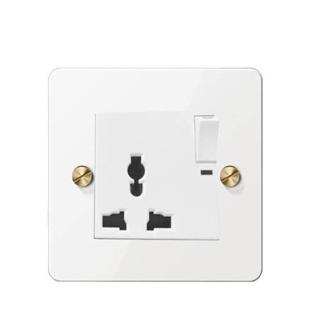 Universal Socket Interrupteur Mural Blanc Gangs Panneau En