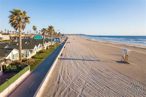 Pacific Beach Boardwalk Empty Aerial Photos and Prints for Sale to ...