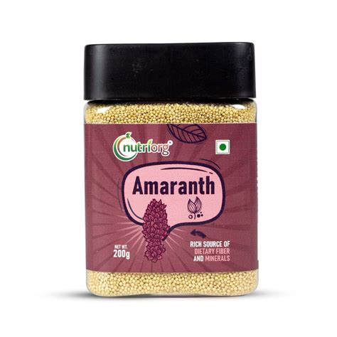 Nutriorg Amaranth Rajgira Seeds 200g Pack Of 5 Rich In Fiber And