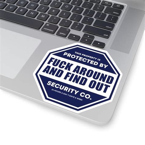 FAFO Security Warning Sign Protected By Fuck Around And Find Out Sticker Teesperky