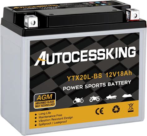 Amazon.com: Deka ETX20L 310 CCA Motorcycle Battery (Replacement) : Automotive