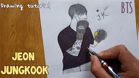 How To Draw Jungkook Bts Jungkook Boxing Drawing Bts Jungkook Boxing