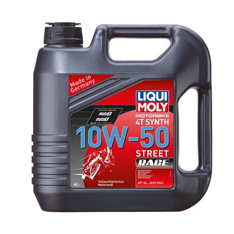 ACEITE LIQUI MOLY MOTO MOTOR 4T 10W50 RACE SINT MA2 4L Más que Motos