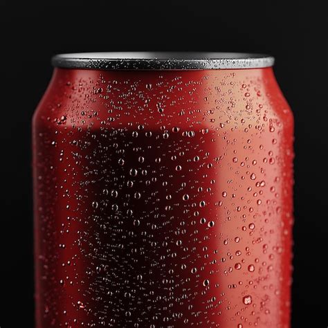 A Red Coke Bottle With Water Drops On It Premium AI Generated Image