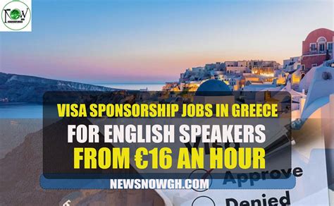 Visa Sponsorship Jobs In Greece For English Speakers From An Hour