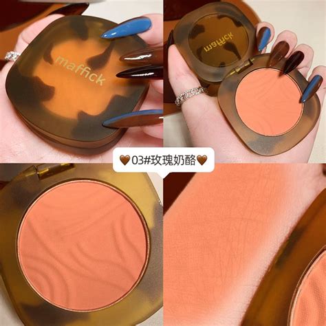 Jual Maffick Amber Blush Natural Nude Makeup Rouge Blush Makeup Warna Tunggal Shopee Indonesia