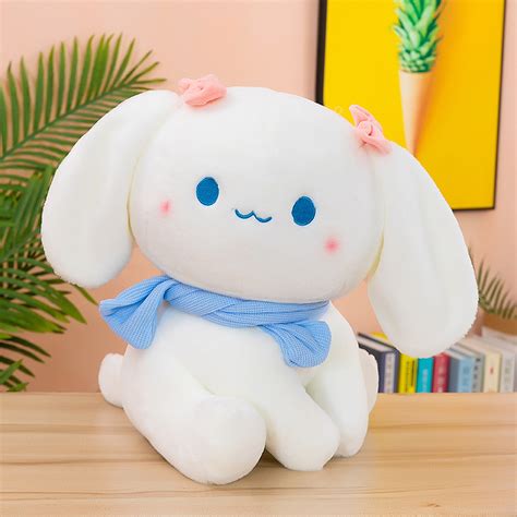 Gấu Bông Nhỏ Cinnamoroll Trắng Nơ Hồng Hàng Cao Cấp Mềm Mịn Size 25cm