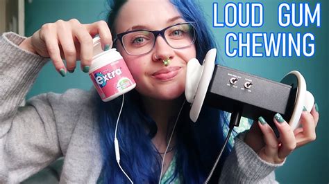 Asmr Loud Binaural Open Mouth Gum Chewing Youtube