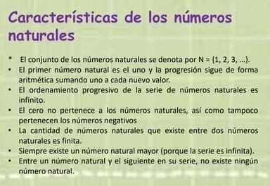 Caracter Sticas De Los Numeros Naturales Brainly Lat