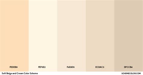 Soft Beige and Cream Color Scheme - Palettes - SchemeColor.com