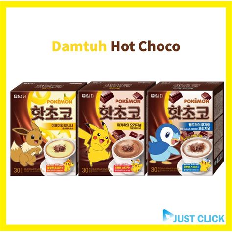 Damtuh Hot Choco Pokemon Limited Edition Hot Chocolate Original Banana Damthu Zero Sugar
