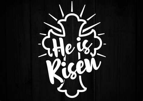 He Is Risen Svg Easter Svg Cross Svg Jesus Svg Christian Etsy